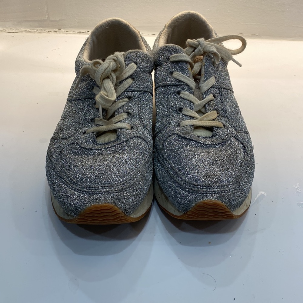 Zara silver shiny glittery sneakers